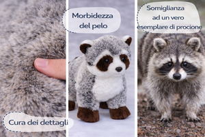 Peluche Procione CM 30 Pupazzo per Bambini Lelly - 650005