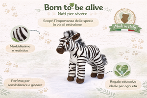 Peluche Zebra CM 25 Pupazzo per Bambini Lelly - 650010