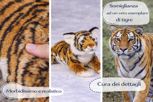 Peluche Tigre CM 32 Pupazzo per Bambini Lelly - 650011