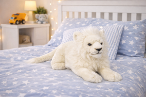 Peluche Leone Bianco CM 53 Pupazzo per Bambini Lelly - 650014