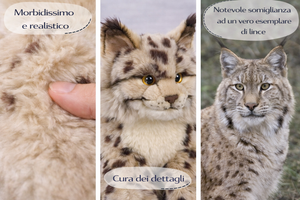 Peluche Lince CM 25 Pupazzo per Bambini Lelly - 650021