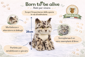 Peluche Lince CM 25 Pupazzo per Bambini Lelly - 650021
