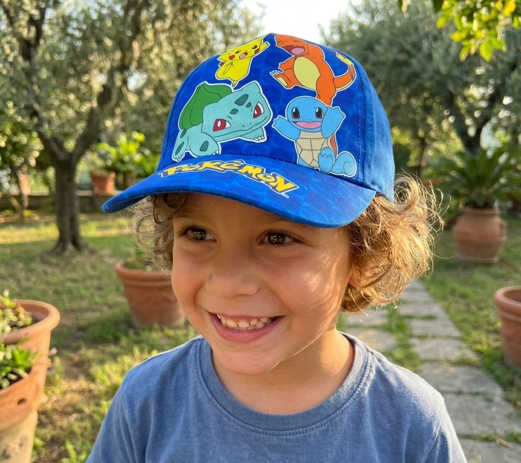 Cappello con Visiera Pokemon Pikachu Berretto con Chiusura Regolabile Bambino - Pok37-1320