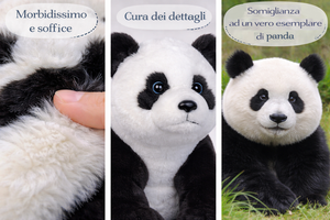 Peluche Panda CM 36 Pupazzo per Bambini Lelly - 650033