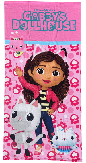 Telo Mare Gabby's Dollhouse Asciugamano per Bambini in Microfibra CM 140x70 - Gab37-6113