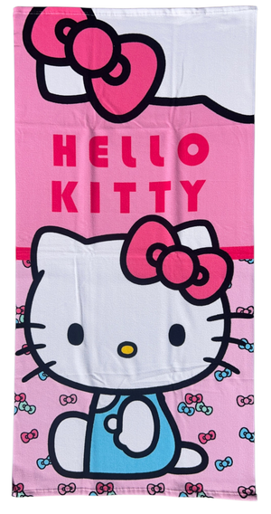 Telo Mare Hello Kitty Sanrio Asciugamano per Bambini in Microfibra CM 140x70 - Hk37-0025