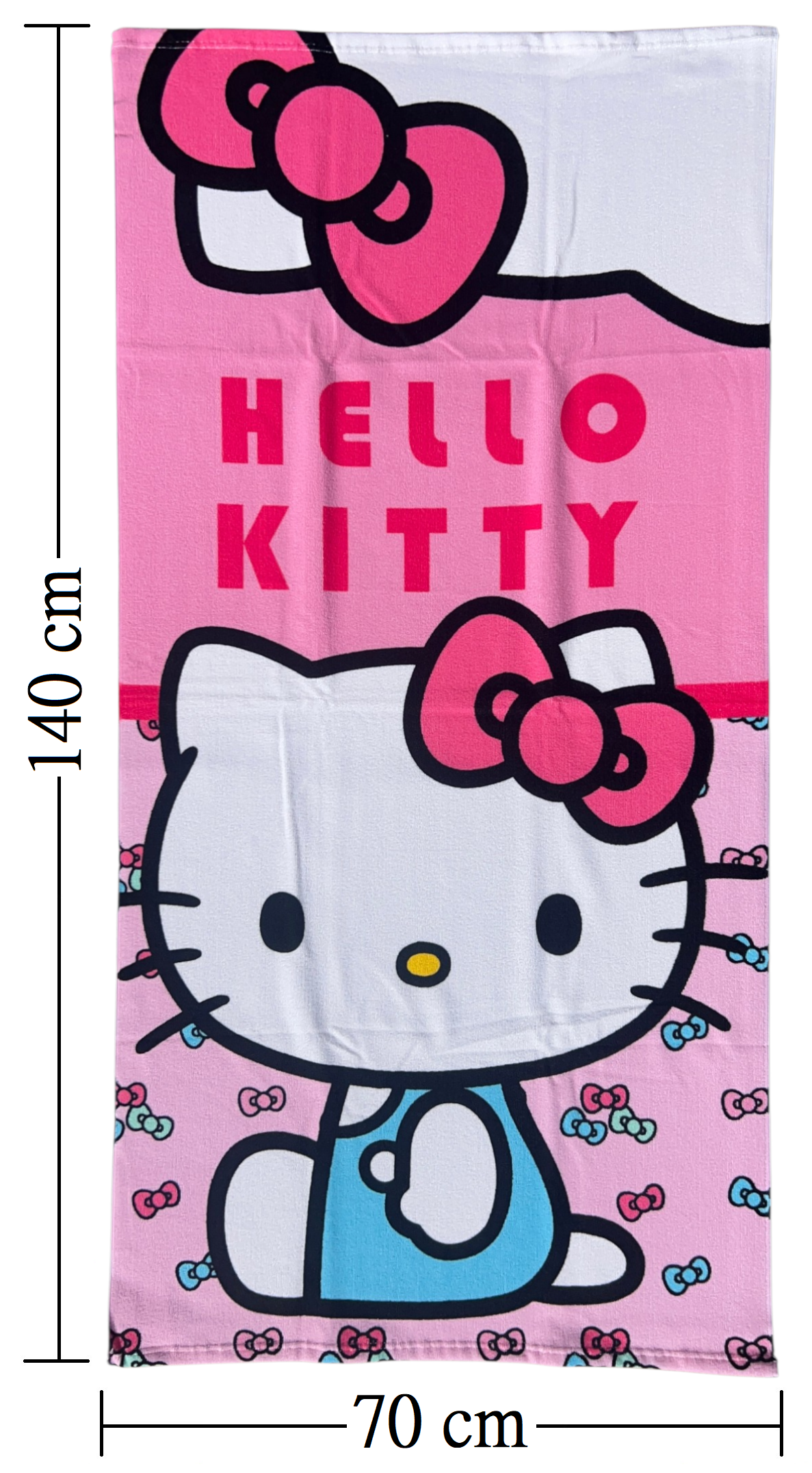 Telo Mare Hello Kitty Sanrio Asciugamano per Bambini in Microfibra CM 140x70 - Hk37-0025