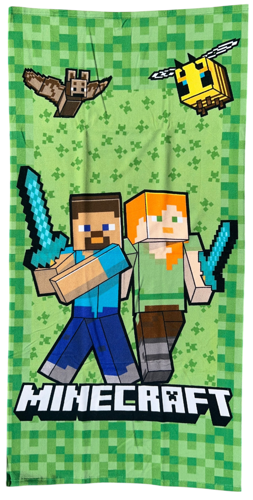 Telo Mare Minecraft Asciugamano per Bambini in Microfibra CM 140x70 - Mnc37-6004