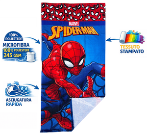 Telo Mare Spiderman MARVEL Asciugamano per Bambini in Microfibra CM 140x70 - Spi37-6108