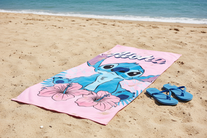 Telo Mare Stitch DISNEY 140 X 70 CM in Cotone Asciugamano Bambini per Spiaggia Piscina - Ez18082