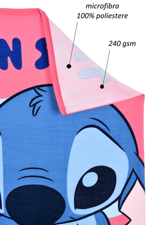 Telo Mare Stitch DISNEY Microfibra Asciugamano Bambine Ideale Spiaggia Piscina - Ez18081