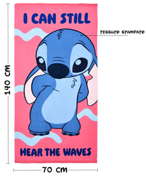 Telo Mare Stitch DISNEY Microfibra Asciugamano Bambine Ideale Spiaggia Piscina - Ez18081