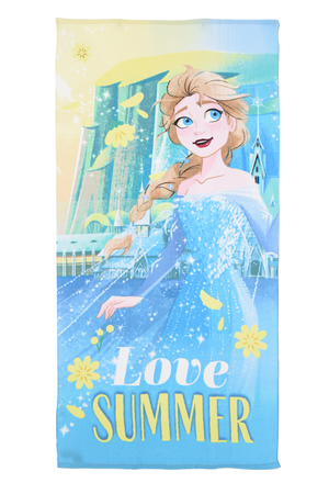 Telo Mare Frozen Elsa DISNEY Microfibra Asciugamano Bambine Ideale Spiaggia Piscina - Ez18060