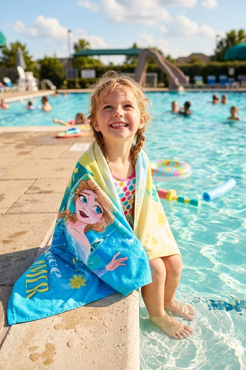 Telo Mare Frozen Elsa DISNEY Microfibra Asciugamano Bambine Ideale Spiaggia Piscina - Ez18060