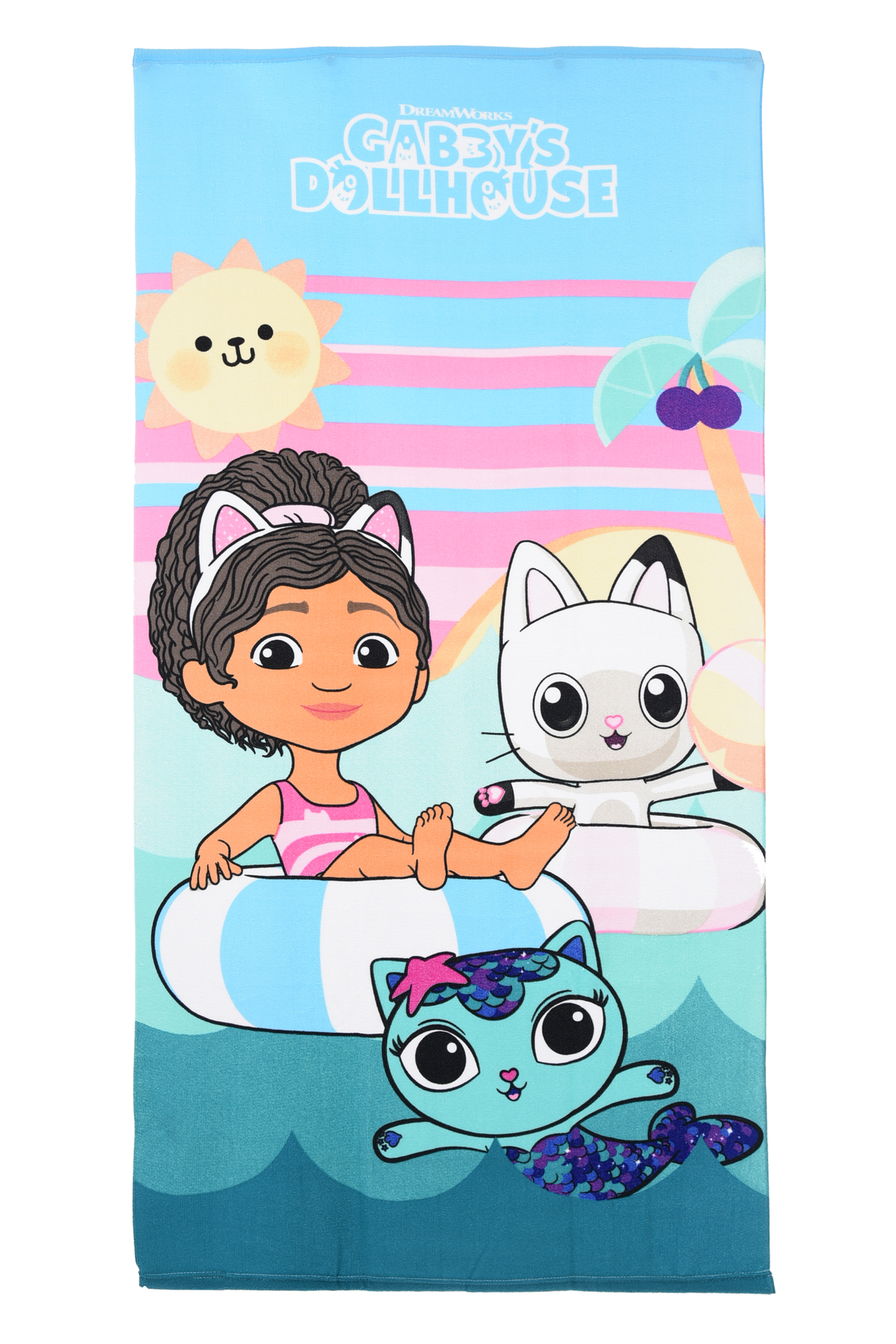 Telo Mare Gabby's Dollhouse Microfibra Asciugamano Bambine Ideale Spiaggia Piscina - Ez18037