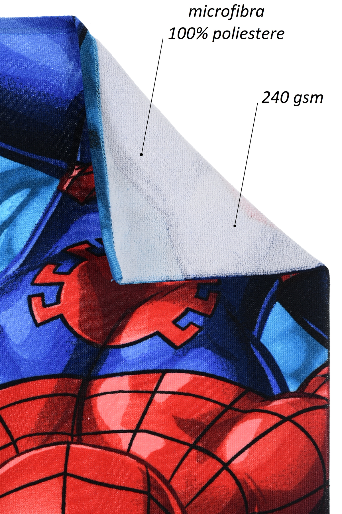 Telo Mare Spiderman MARVEL Microfibra Asciugamano Bambini Ideale Spiaggia Piscina - Ez18173