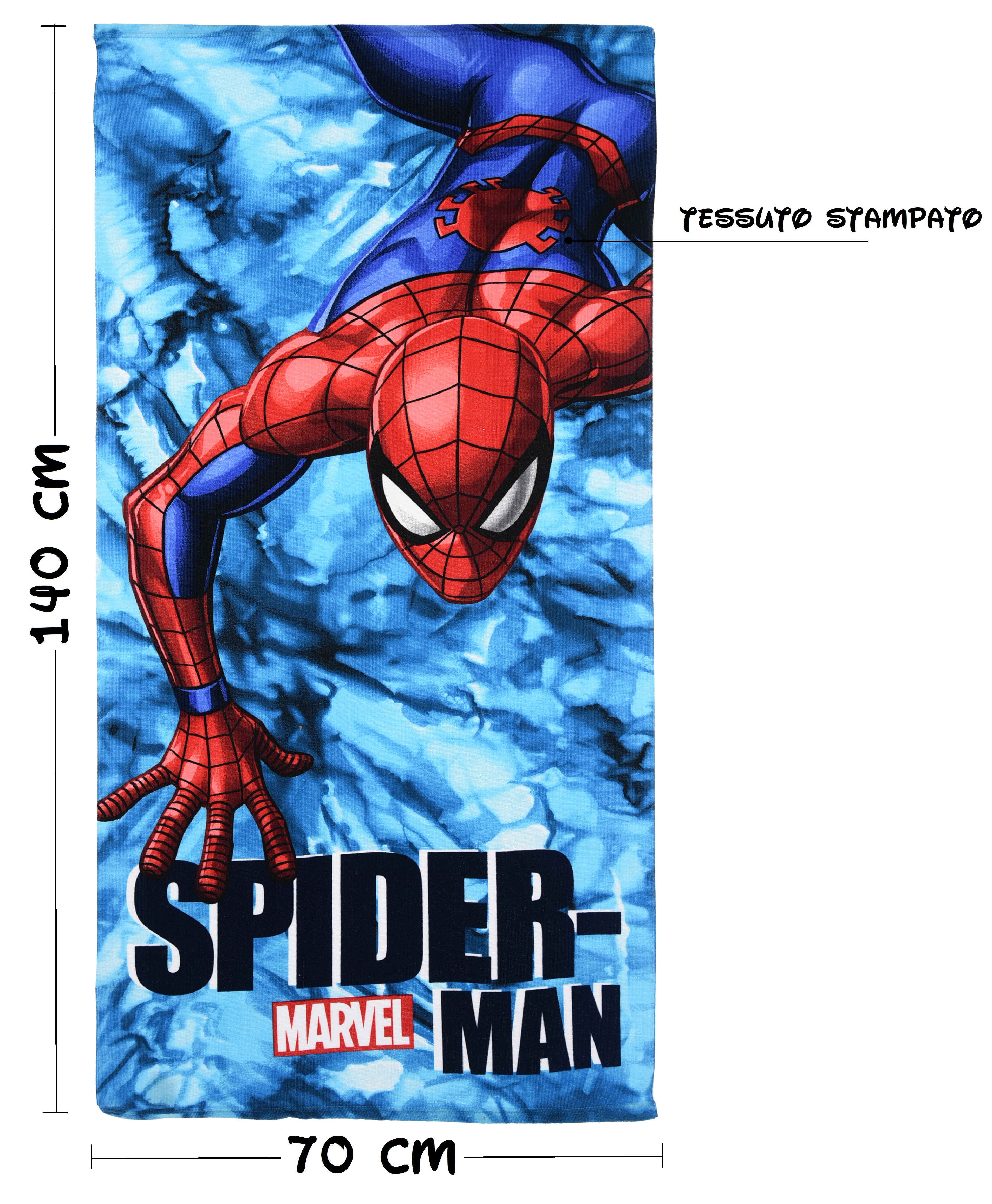 Telo Mare Spiderman MARVEL Microfibra Asciugamano Bambini Ideale Spiaggia Piscina - Ez18173