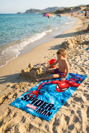 Telo Mare Spiderman MARVEL Microfibra Asciugamano Bambini Ideale Spiaggia Piscina - Ez18173