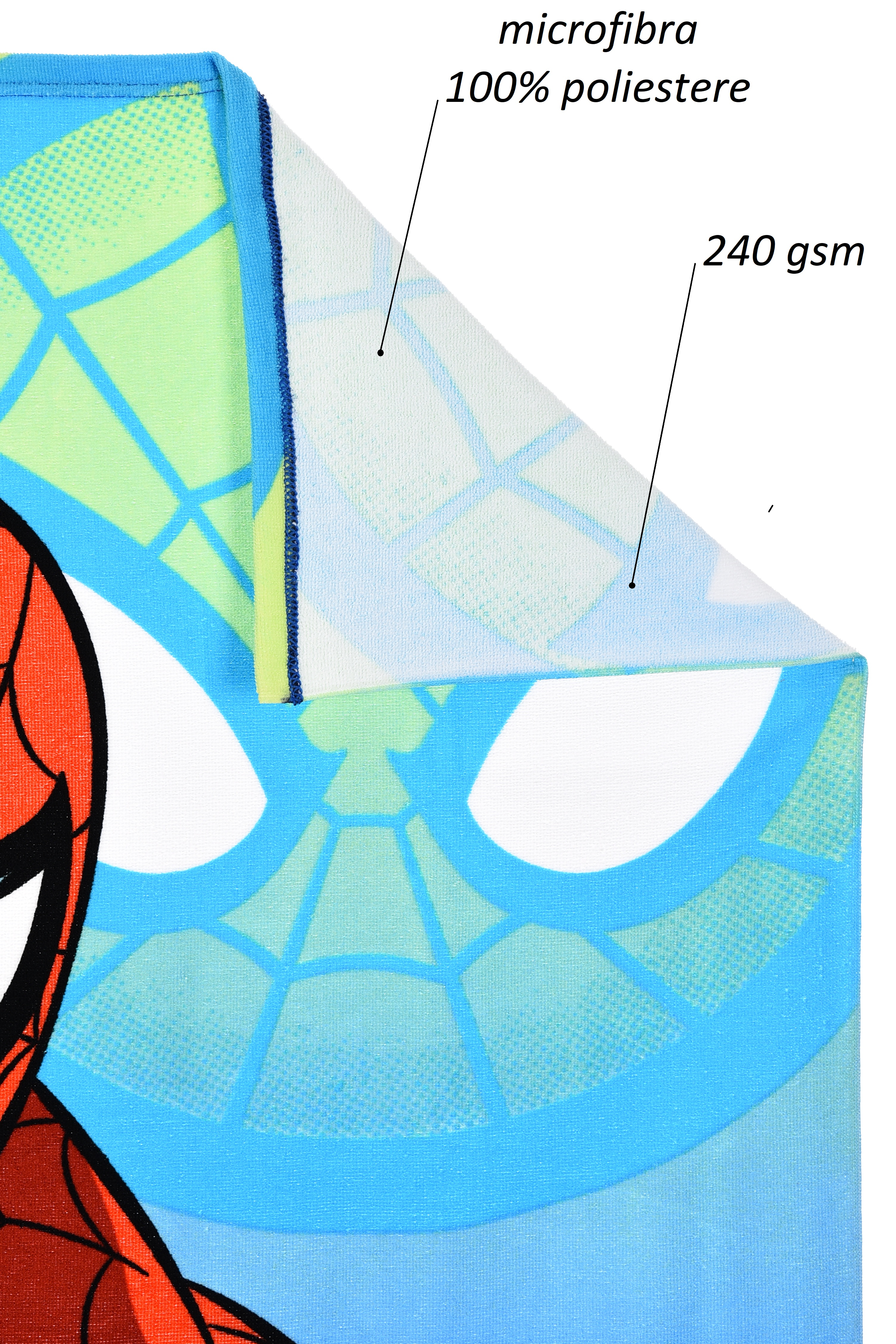 Telo Mare MARVEL Spiderman Microfibra Asciugamano Bambini Ideale Spiaggia Piscina - Ez18172