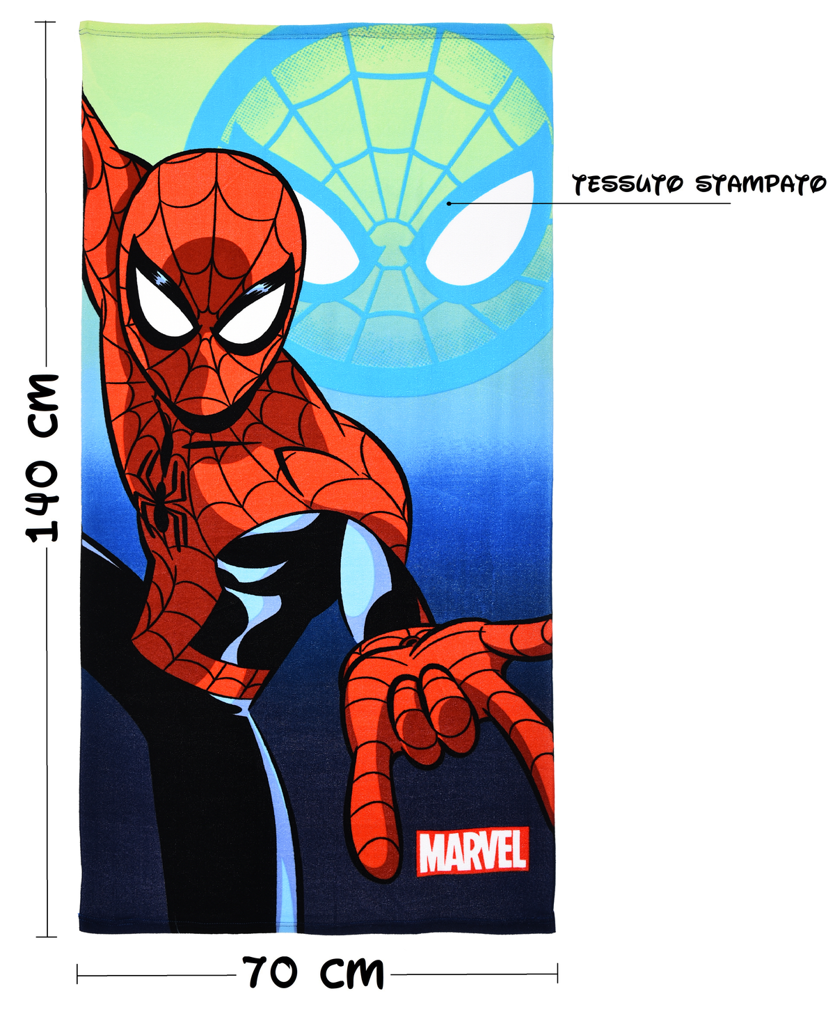 Telo Mare MARVEL Spiderman Microfibra Asciugamano Bambini Ideale Spiaggia Piscina - Ez18172