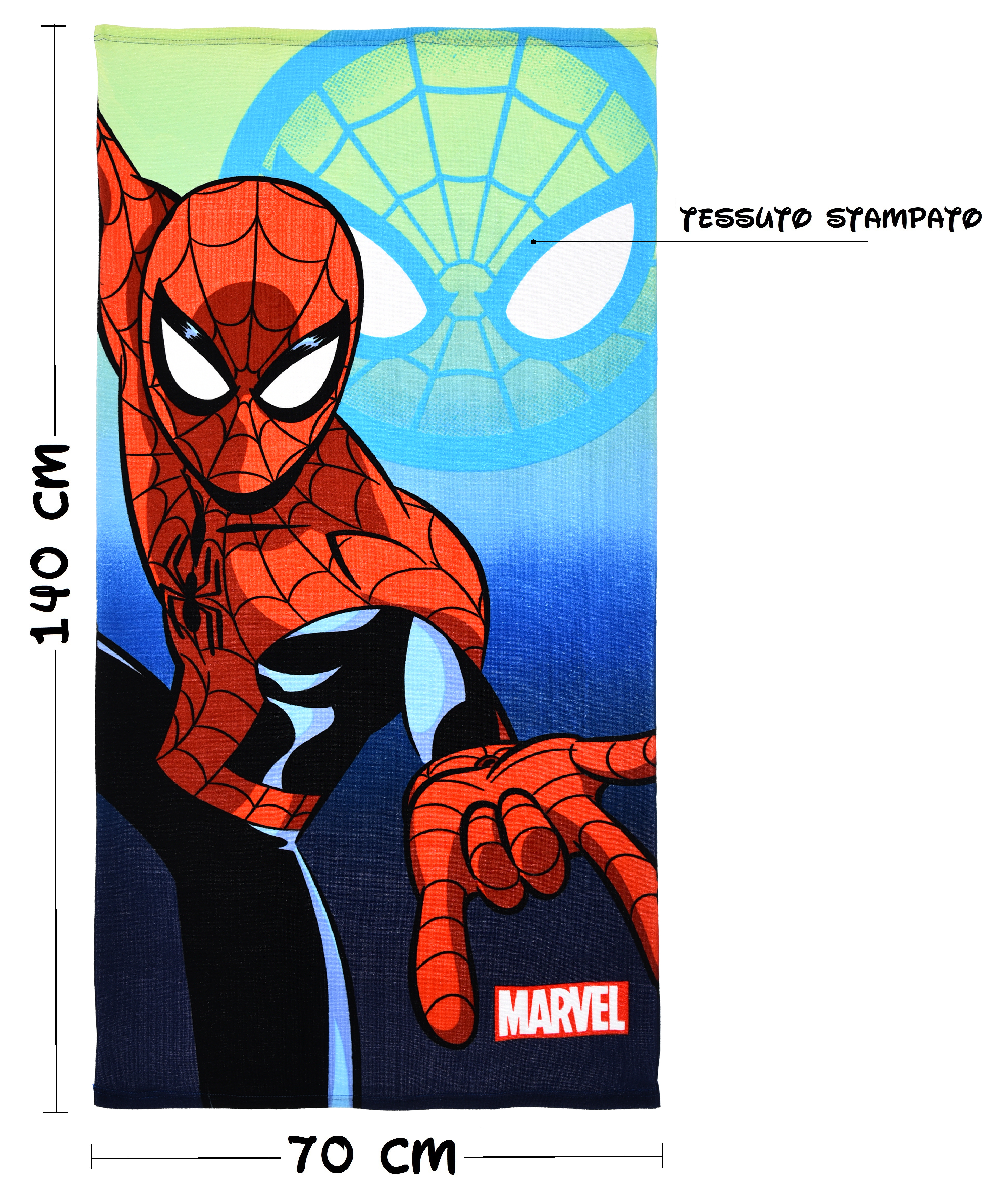 Telo Mare MARVEL Spiderman Microfibra Asciugamano Bambini Ideale Spiaggia Piscina - Ez18172