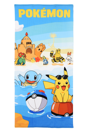 Telo Mare Pokémon Microfibra Asciugamano Bambini Ideale Spiaggia Piscina - Ez18139