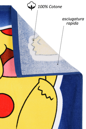 Telo Mare Pikachu in Cotone Asciugamano Pokémon Bambini Ideale Spiaggia Piscina - Ez18141