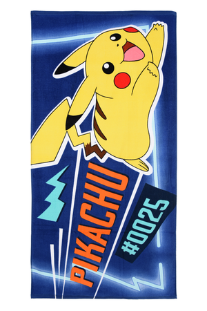 Telo Mare Pikachu in Cotone Asciugamano Pokémon Bambini Ideale Spiaggia Piscina - Ez18141