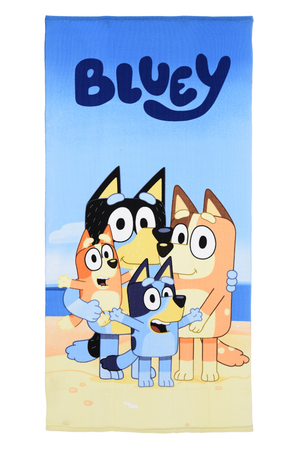 Telo Mare Bluey Bingo Microfibra Asciugamano Bambini Ideale Spiaggia Piscina - Ez18114