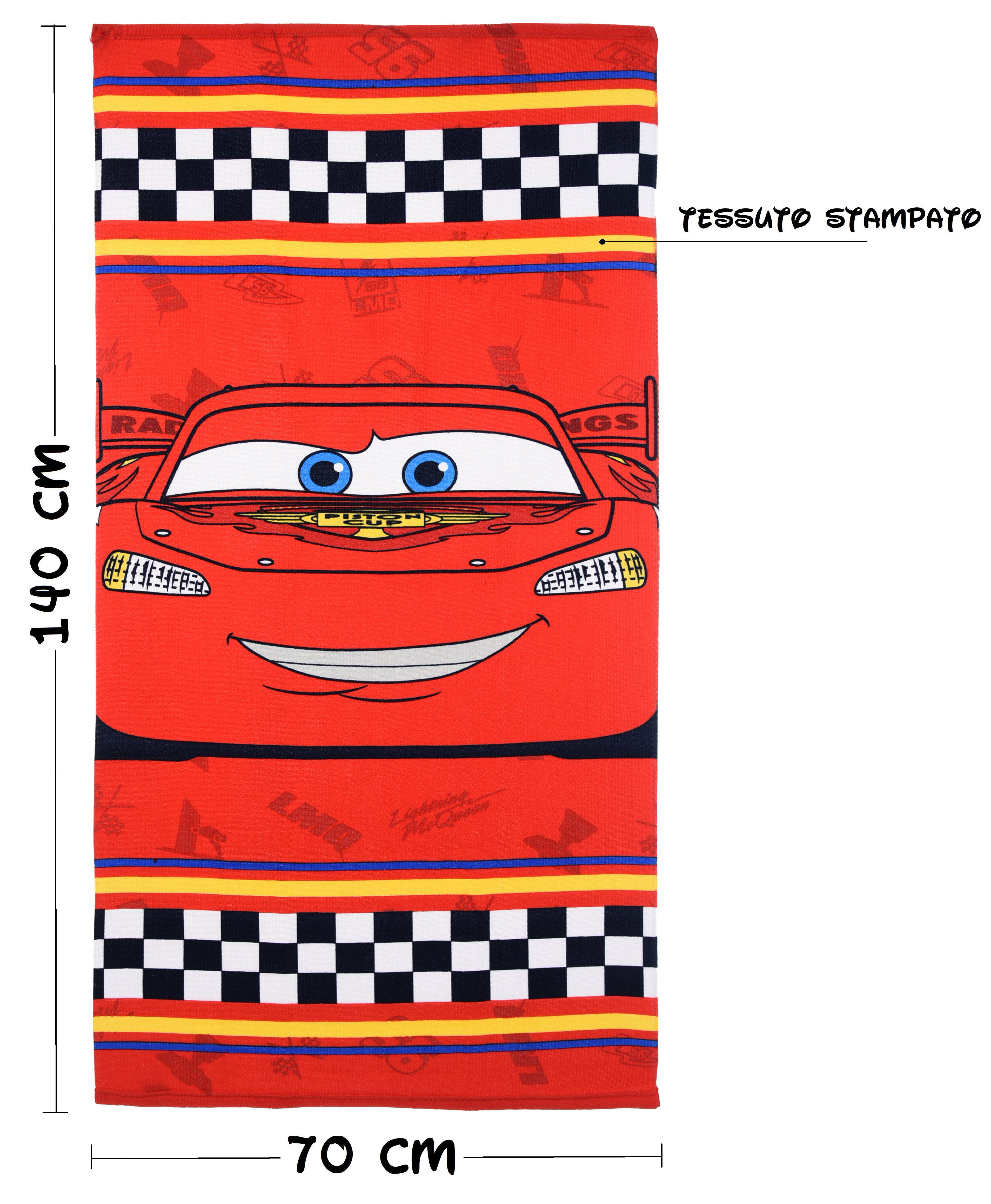 Telo Mare Cars DISNEY Pixar Microfibra Asciugamano Saetta Mcqueen Bambini Ideale Spiaggia Piscina - Ez18191