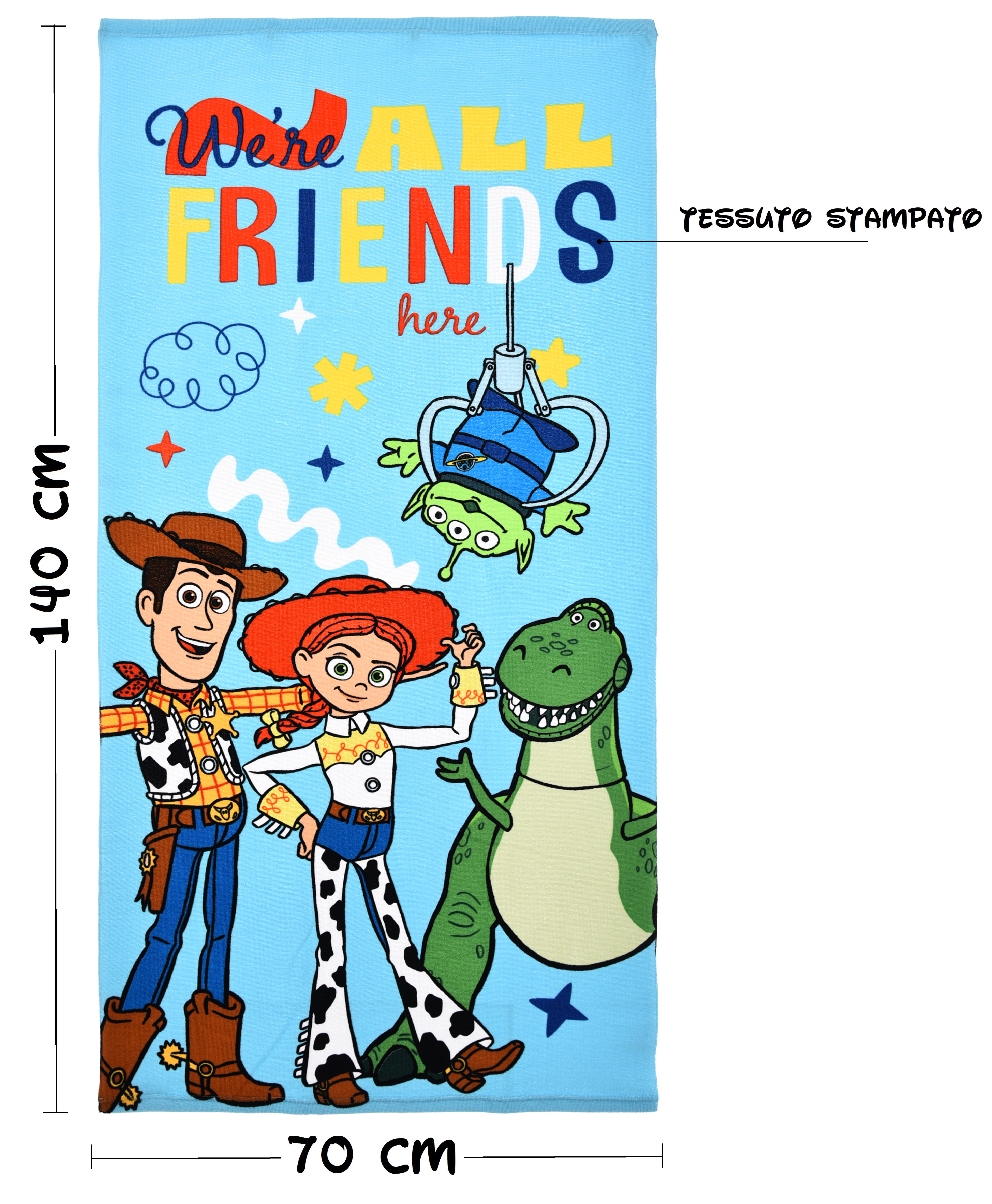 Telo Mare Toy Story DISNEY Pixar Microfibra Asciugamano Bambini Ideale Spiaggia Piscina - Ez18211