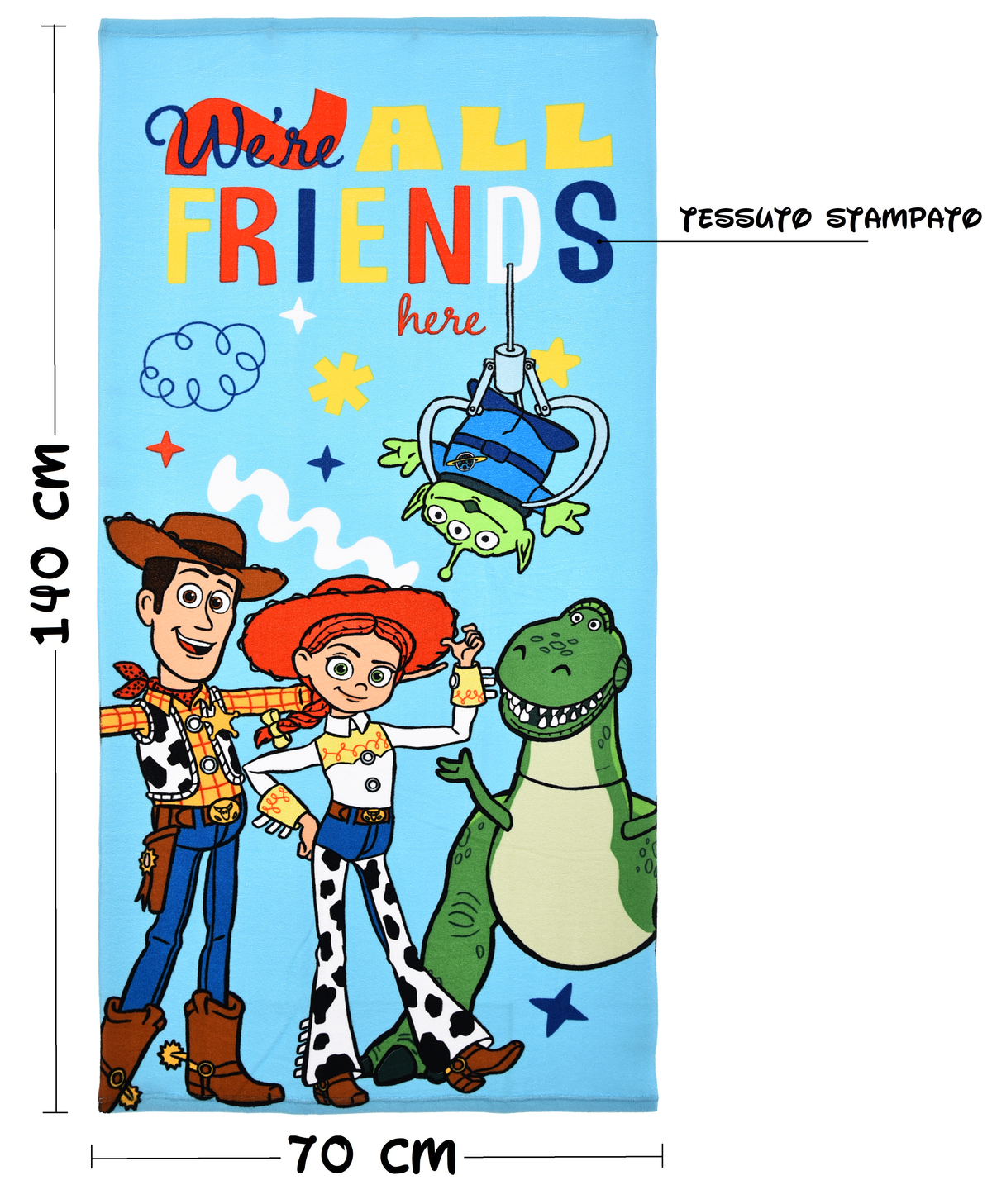 Telo Mare Toy Story DISNEY Pixar Microfibra Asciugamano Bambini Ideale Spiaggia Piscina - Ez18211
