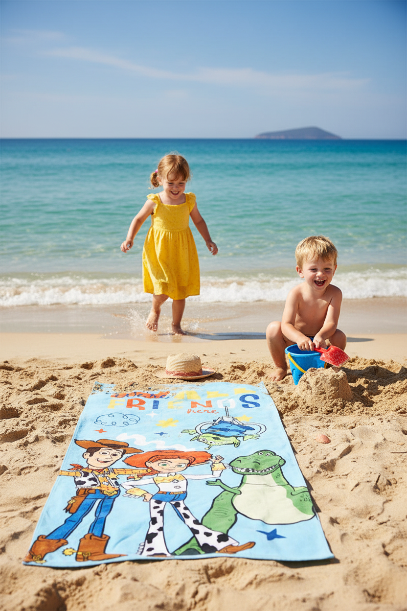 Telo Mare Toy Story DISNEY Pixar Microfibra Asciugamano Bambini Ideale Spiaggia Piscina - Ez18211