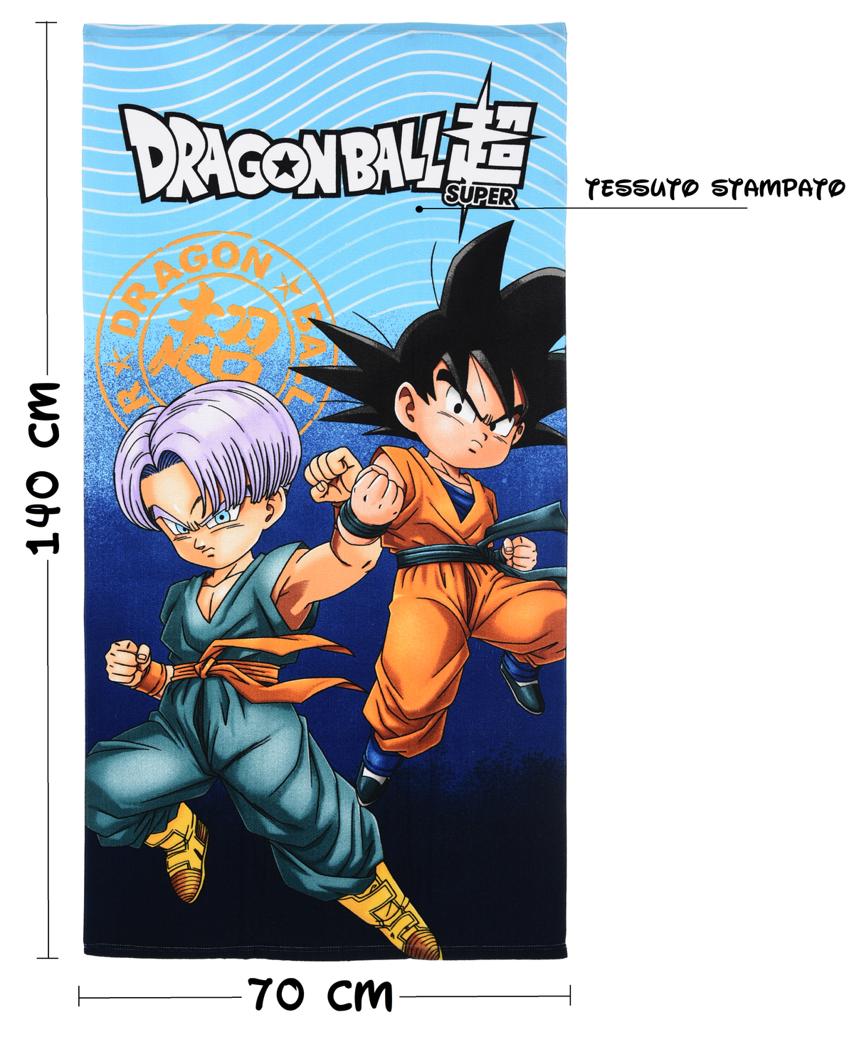 Telo Mare Dragon Ball Super in Microfibra Asciugamano Bambini Ideale Spiaggia Piscina - Ez18120