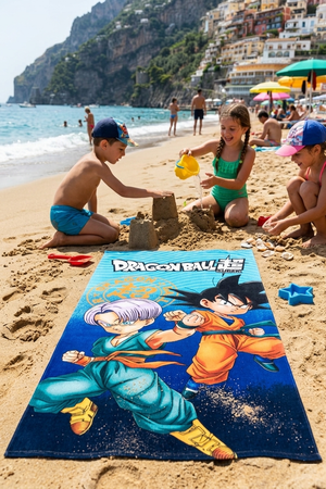 Telo Mare Dragon Ball Super in Microfibra Asciugamano Bambini Ideale Spiaggia Piscina - Ez18120