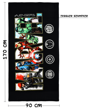 Telo Mare Avengers MARVEL Asciugamano per Adulti in Microfibra 170x90 CM Spiaggia Piscina - Ez37002