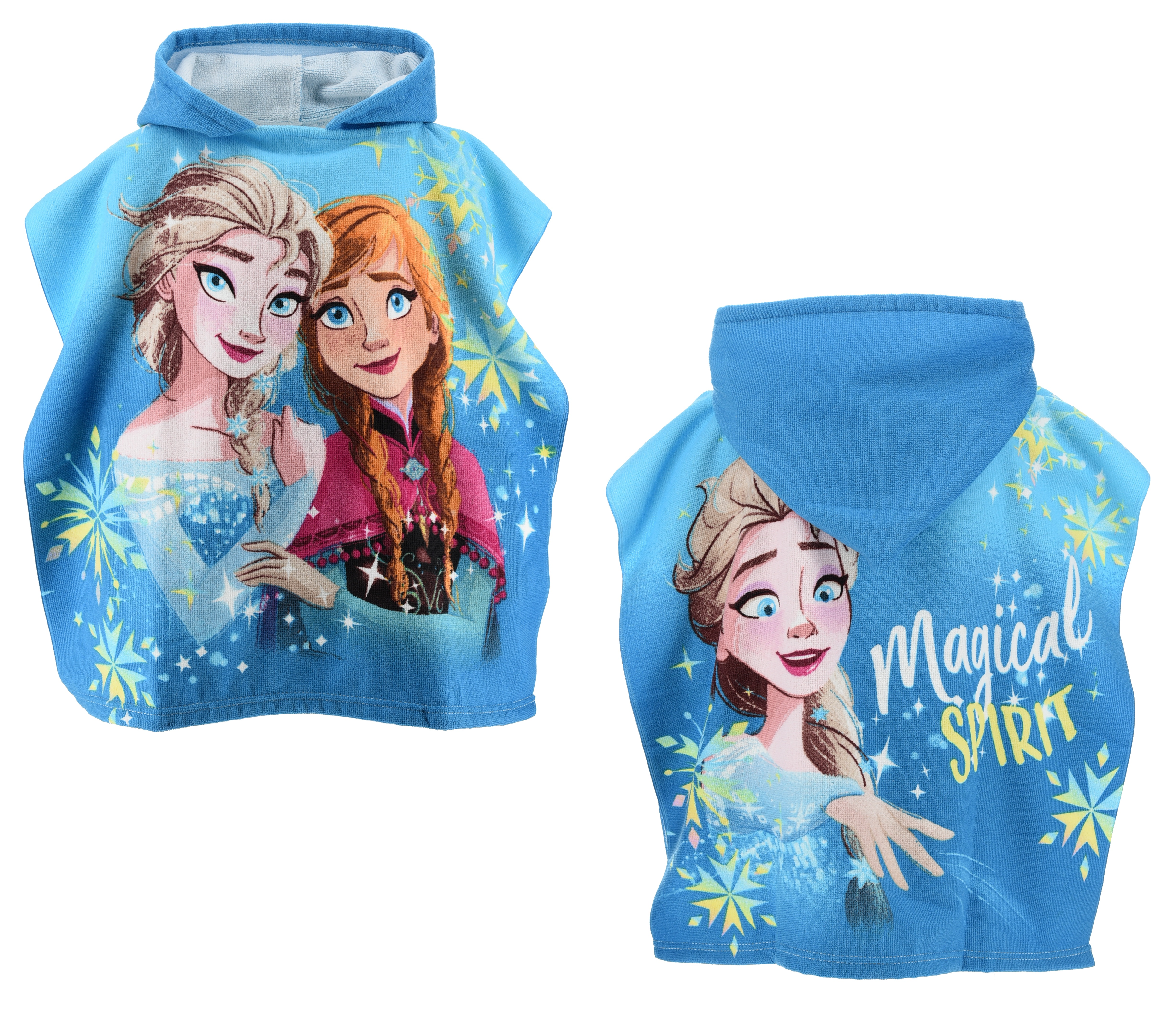 Poncho Mare Frozen DISNEY Microfibra Accappatoio con Cappuccio 110x55 CM - Ez18058