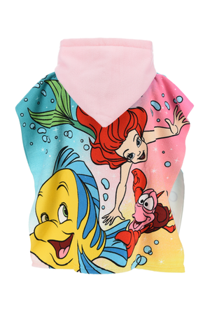 Poncho Mare la Sirenetta Ariel DISNEY Microfibra Accappatoio con Cappuccio 110x55 CM Spiaggia Piscina - Ez18015