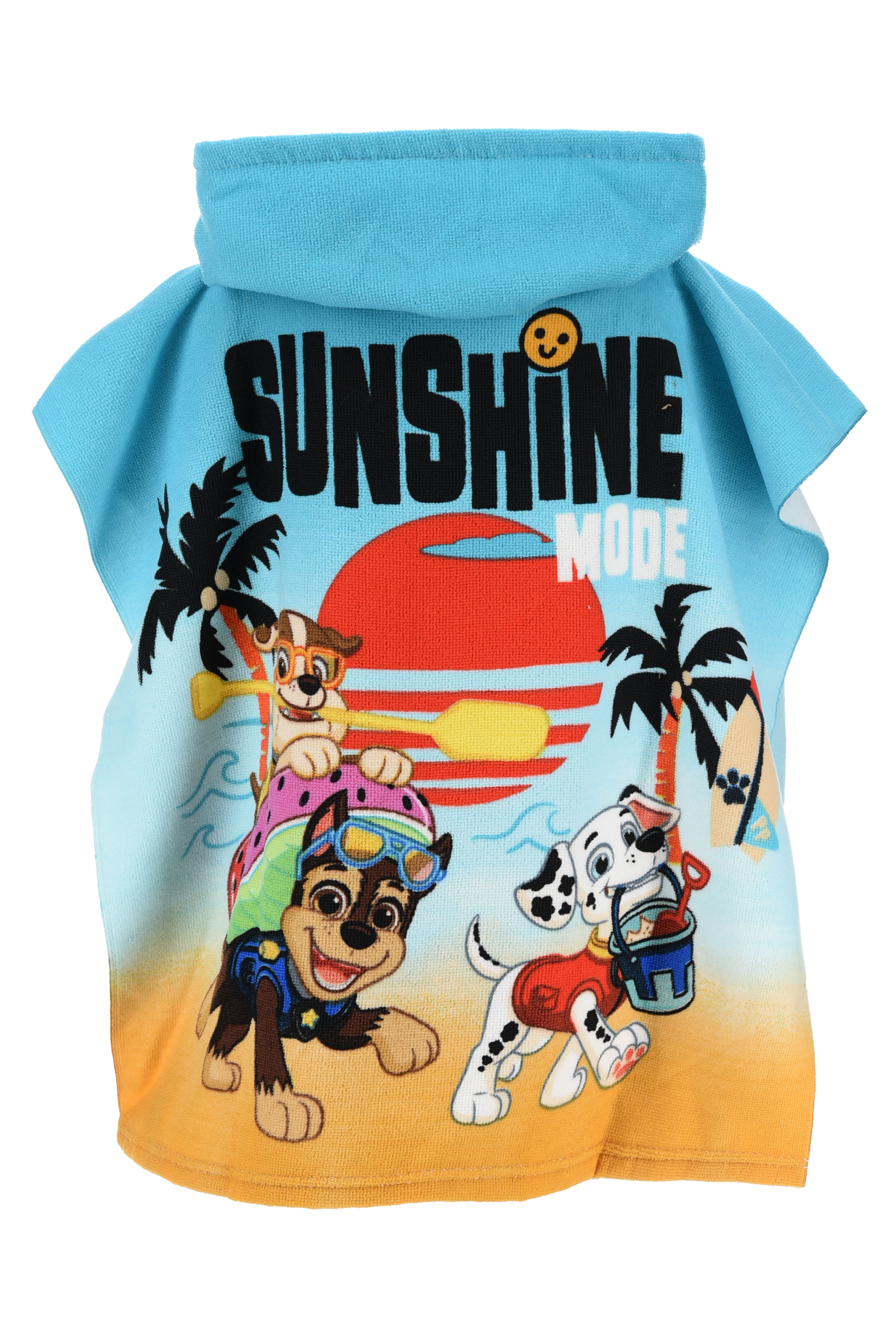 Poncho Mare Paw Patrol Microfibra Accappatoio con Cappuccio 110x55 CM Spiaggia Piscina - Ez18123