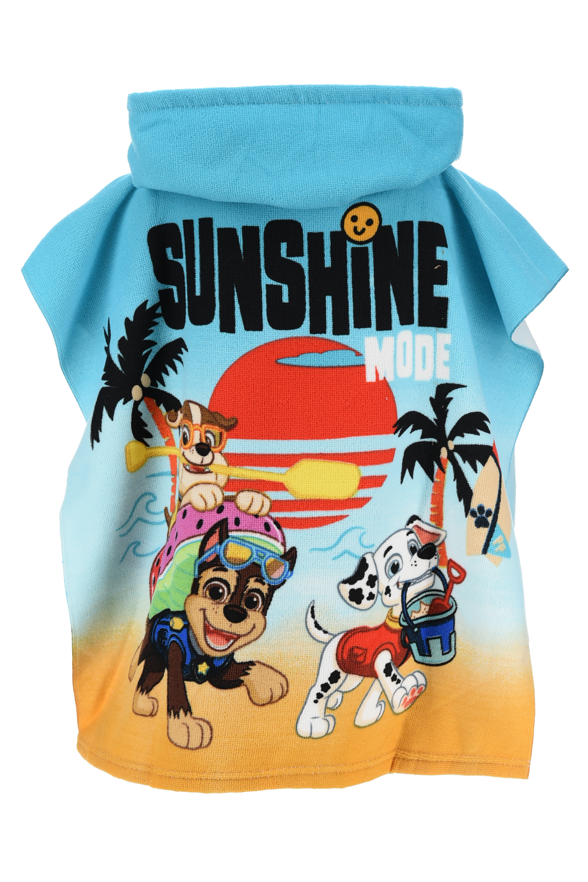 Poncho Mare Paw Patrol Microfibra Accappatoio con Cappuccio 110x55 CM Spiaggia Piscina - Ez18123