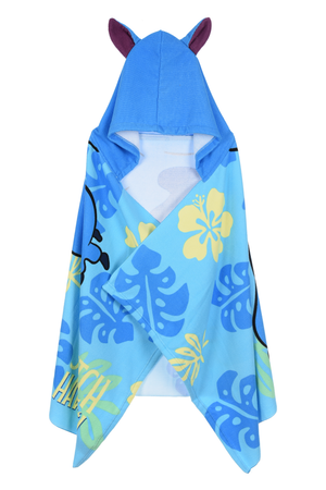 Mantella Mare Stitch DISNEY Telo con Cappuccio 3d 70x140 CM in Microfibra Bagno Piscina Spiaggia - Ez18220