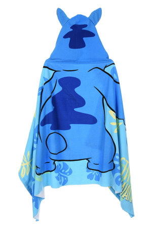 Mantella Mare Stitch DISNEY Telo con Cappuccio 3d 70x140 CM in Microfibra Bagno Piscina Spiaggia - Ez18220