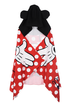 Mantella Mare Minnie DISNEY Telo con Cappuccio 3d 70x140 CM in Microfibra Bagno Piscina Spiaggia - Ez18214