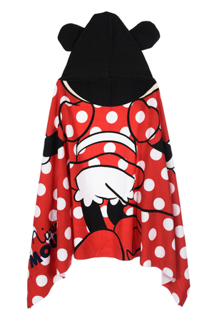 Mantella Mare Minnie DISNEY Telo con Cappuccio 3d 70x140 CM in Microfibra Bagno Piscina Spiaggia - Ez18214