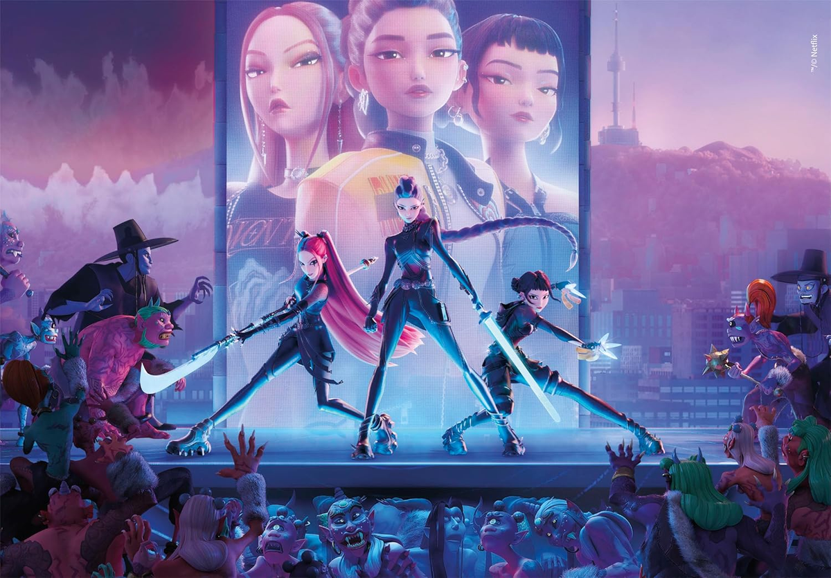 Puzzle Clementoni 1000 Pezzi K-Pop Demon Hunters Zoey Rumi Mira per Ragazzi e Adulti con Poster - 388876