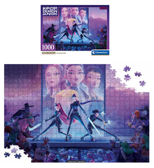 Puzzle Clementoni 1000 Pezzi K-Pop Demon Hunters Zoey Rumi Mira per Ragazzi e Adulti con Poster - 388876