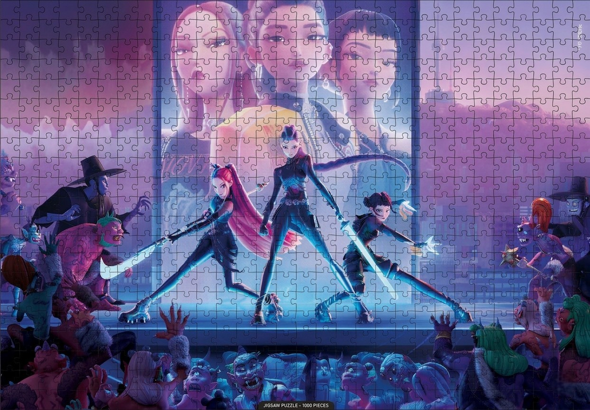 Puzzle Clementoni 1000 Pezzi K-Pop Demon Hunters Zoey Rumi Mira per Ragazzi e Adulti con Poster - 388876