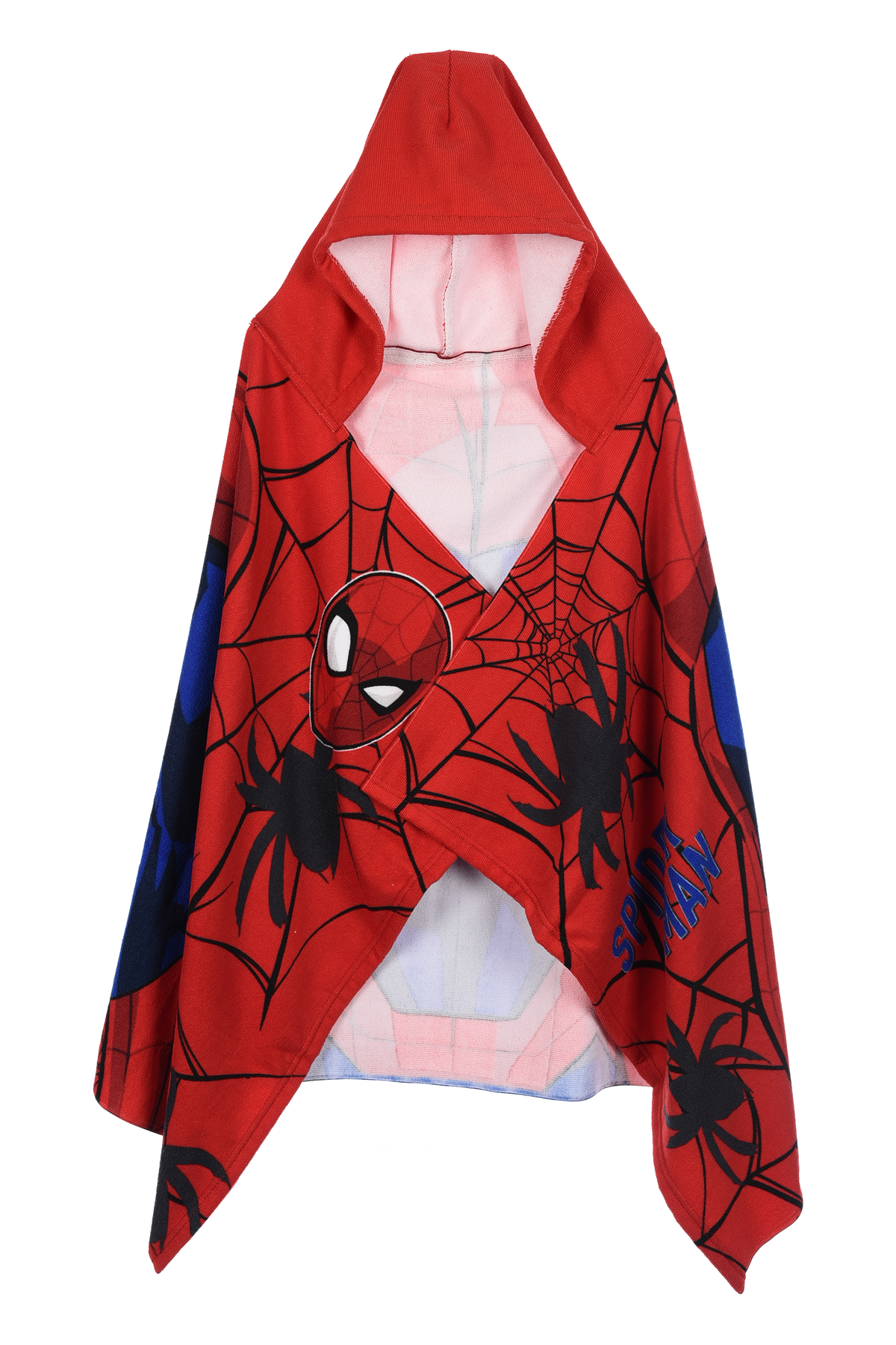 Mantella Mare Spiderman MARVEL Telo con Cappuccio 70x140 CM in Microfibra Bagno Piscina Spiaggia - Ez18217
