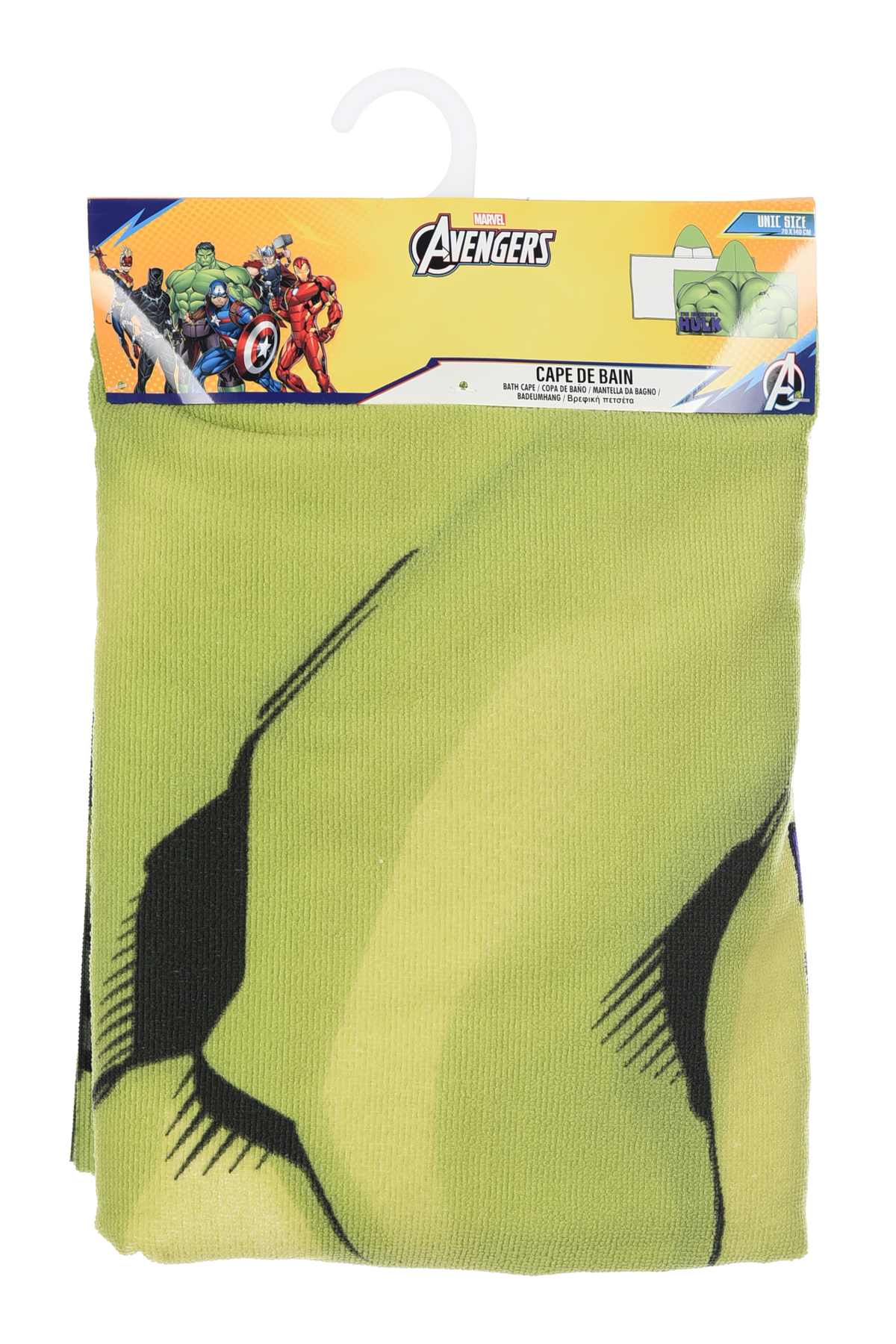 Mantella Mare Hulk MARVEL Telo con Cappuccio 70x140 CM in Microfibra Bagno Piscina Spiaggia - Ez18216