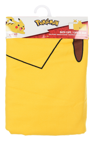 Mantella Mare Pikachu Pokémon Telo con Cappuccio 3d 70x140 CM in Microfibra Bagno Piscina Spiaggia - Ez18218